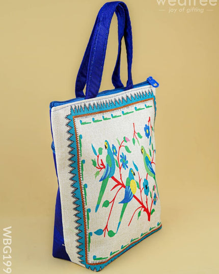 Handbag with Parrot Design - 9 inch - WBG1996 - Hand Bags
