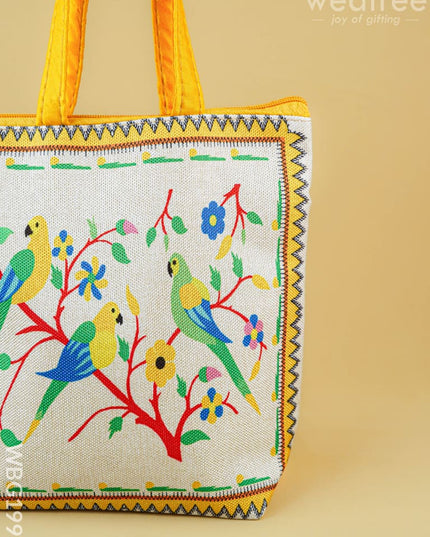 Handbag with Parrot Design - 9 inch - WBG1996 - Hand Bags