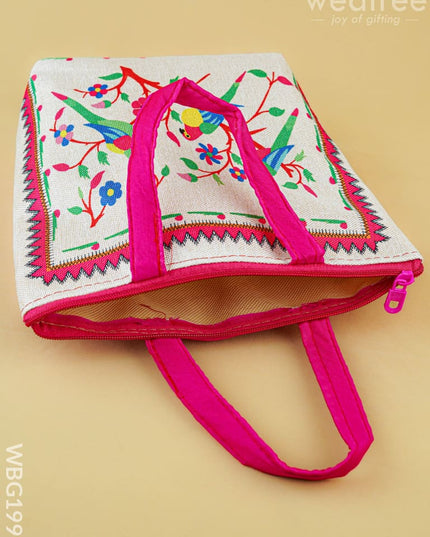 Handbag with Parrot Design - 9 inch - WBG1996 - Hand Bags