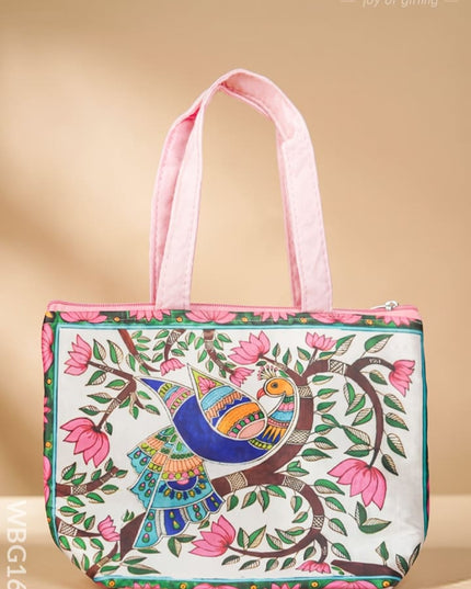 Handbag with Peacock Design - WBG1621 - Hand Bags