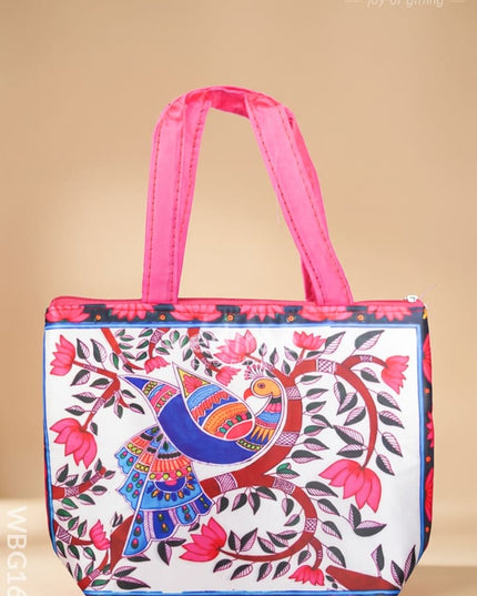 Handbag with Peacock Design - WBG1621 - Hand Bags