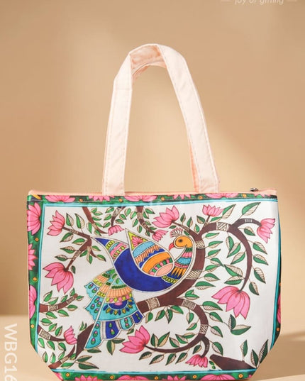 Handbag with Peacock Design - WBG1621 - Hand Bags