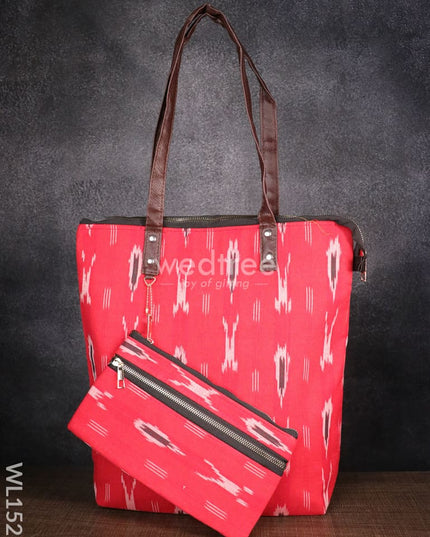 Handbag With Pouch For Ladies -Red - Wl1521 Regular Handbags