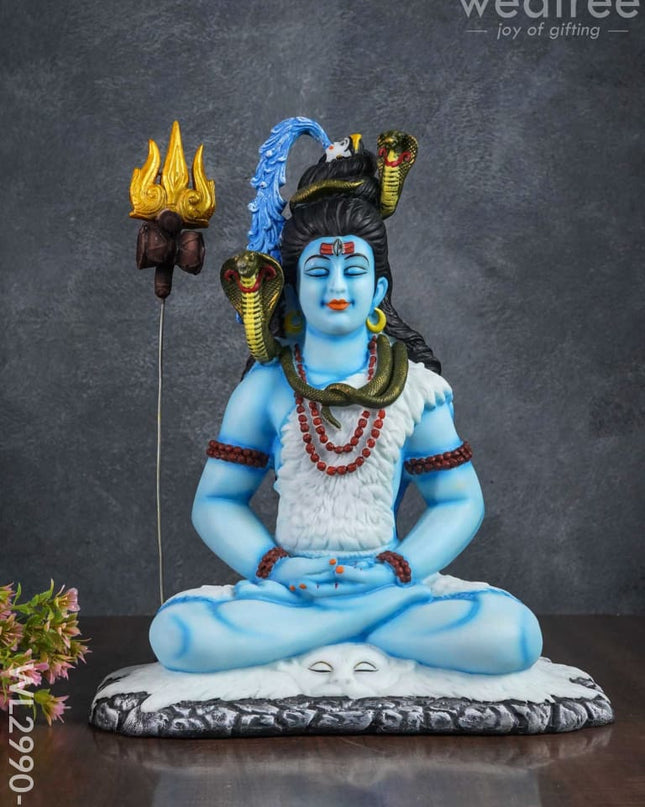 Handcrafted Polyresin Lord Shiva Idol - Wl2990 Showpieces