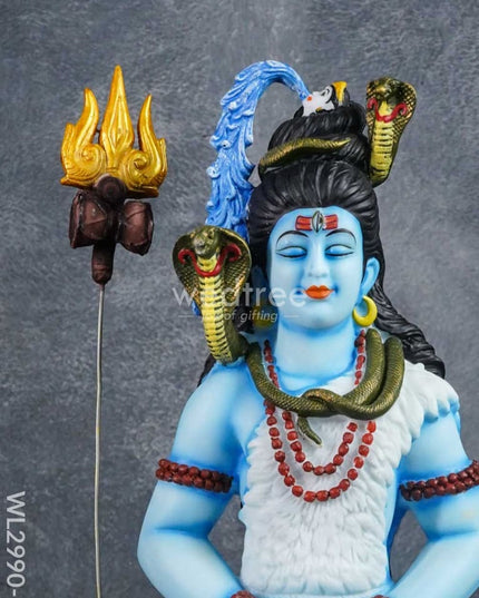 Handcrafted Polyresin Lord Shiva Idol - Wl2990 Showpieces