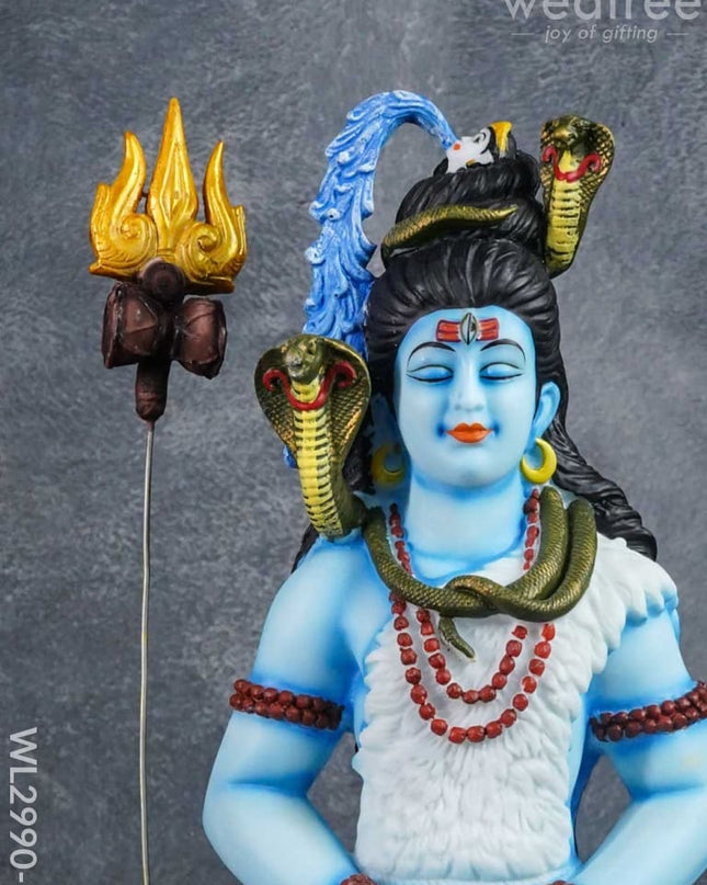 Handcrafted Polyresin Lord Shiva Idol - Wl2990 Showpieces