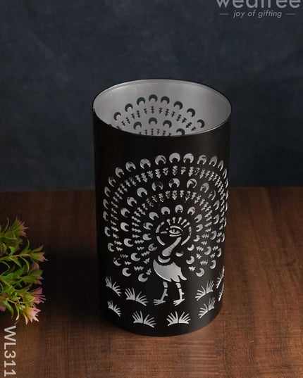 Handcrafted Votive With Peacock Design In Jhaali Pattern - Big Wl3115 Candles And Votives