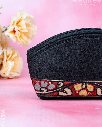 Handpainted Kalamkari Design - Pouch - 4 inch - WL5544 - Bags & Wallets