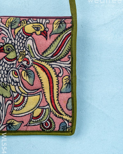 Handpainted Kalamkari Design - Sling Bag - 8 inch - WL5541 - Sling Bags