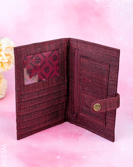 Handpainted Kalamkari Design - Wallet - 4 inch - WL5547 - Bags & Wallets