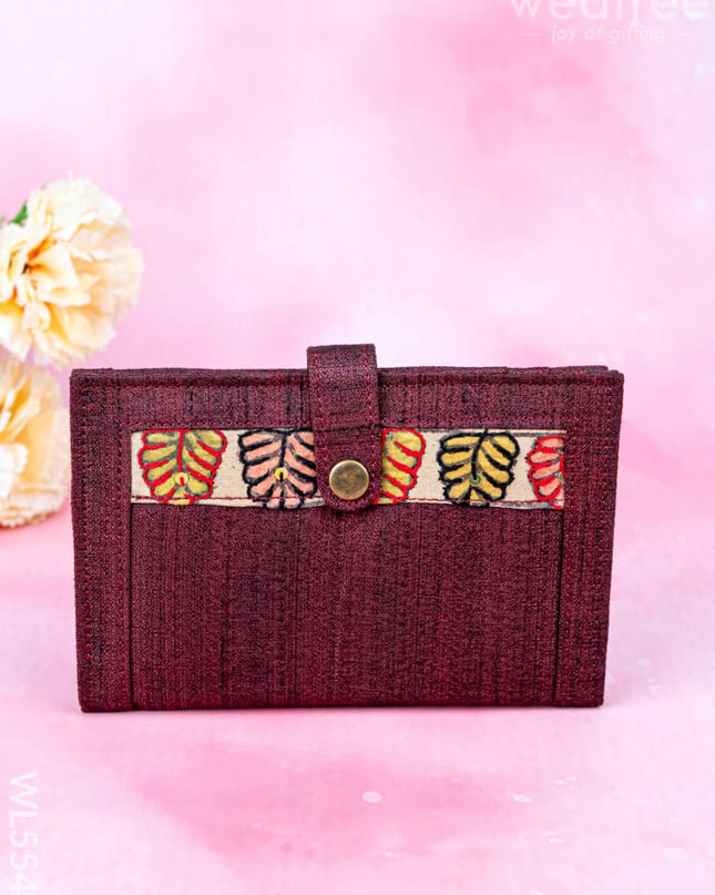 Handpainted Kalamkari Design - Wallet - 4 inch - WL5547 - Bags & Wallets