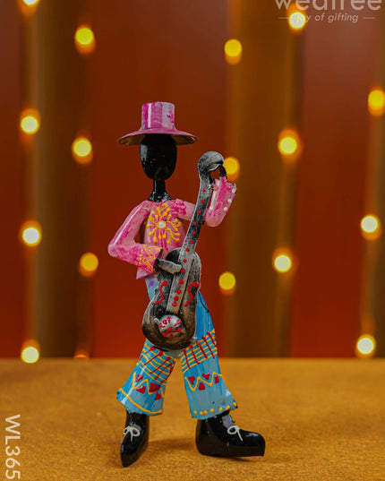 Handpainted Musician Set - 3 Wl3658 Metal Decor Showpiece