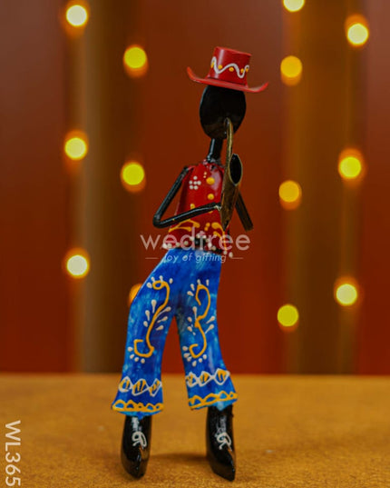 Handpainted Musician Set - 3 Wl3658 Metal Decor Showpiece