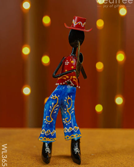 Handpainted Musician Set - 3 Wl3658 Metal Decor Showpiece