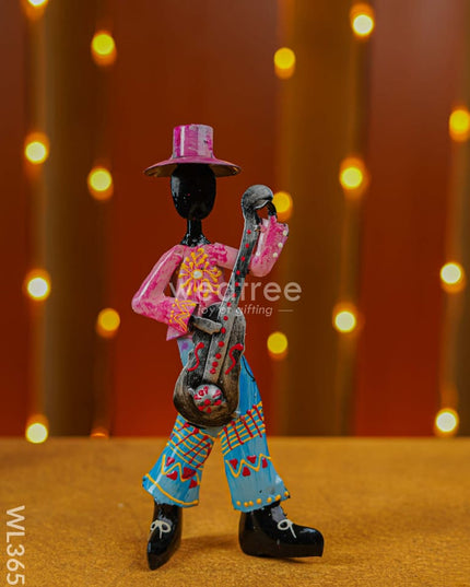 Handpainted Musician Set - 3 Wl3658 Metal Decor Showpiece