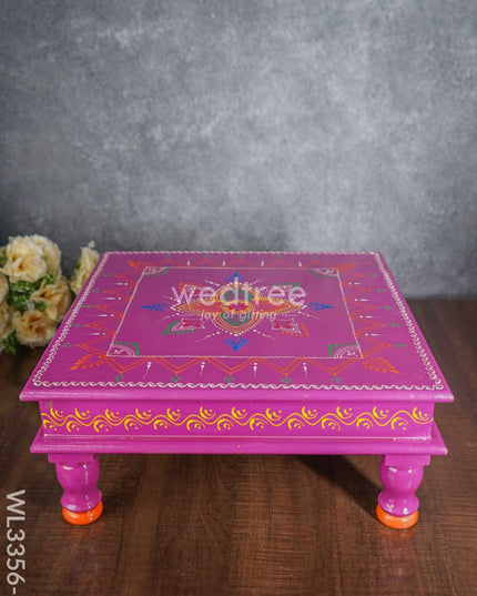 Handpainted Wooden Manai - Wl3356 15X15 Inch Stools