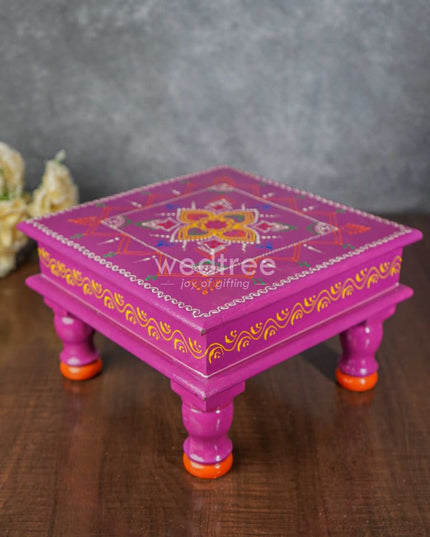 Handpainted Wooden Manai - Wl3356 Stools