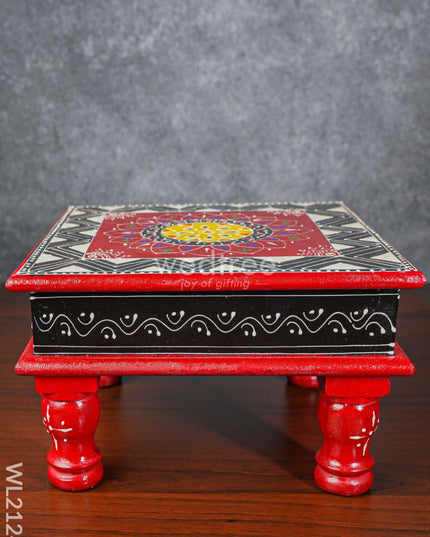 Handpainted Wooden Manai ( 10 X Inch ) - Wl2124 Utility