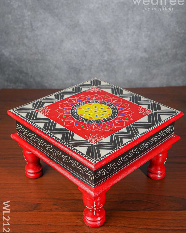 Handpainted Wooden Manai ( 10 X Inch ) - Wl2124 Utility
