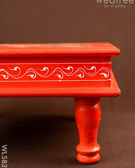 Handpainted Wooden Manai - Floral - 15 inch - WL5827 - Wooden Decor