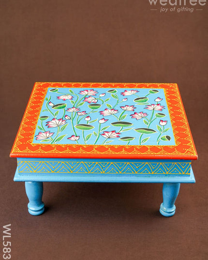 Handpainted Wooden Manai - Floral - 15 inch - WL5830 - Wooden Decor