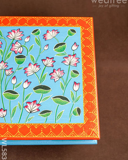 Handpainted Wooden Manai - Floral - 15 inch - WL5830 - Wooden Decor