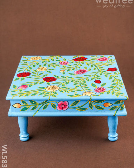 Handpainted Wooden Manai - Floral - 15 inch - WL5833 - Wooden Decor
