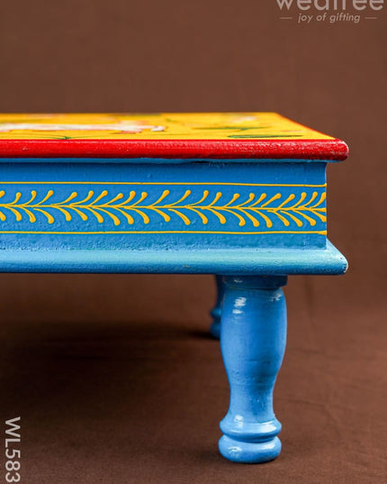 Handpainted Wooden Manai - Pichwai - 15 inch - WL5837 - Wooden Decor