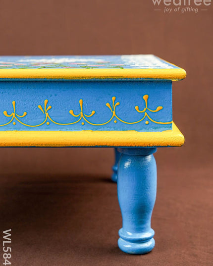 Handpainted Wooden Manai - Pichwai - 15 inch - WL5843 - Wooden Decor