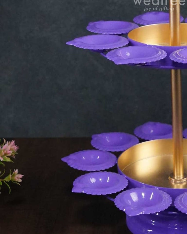 Hangable 2-Step Urli With Diya Stand- Wl3060 Metal Decor Hanging