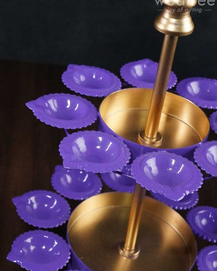 Hangable 2-Step Urli With Diya Stand- Wl3060 Metal Decor Hanging