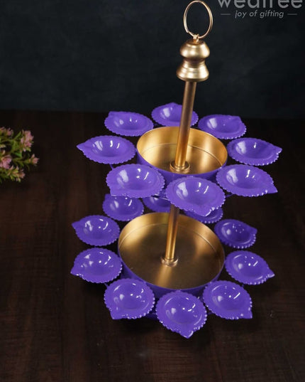 Hangable 2-Step Urli With Diya Stand- Wl3060 Metal Decor Hanging
