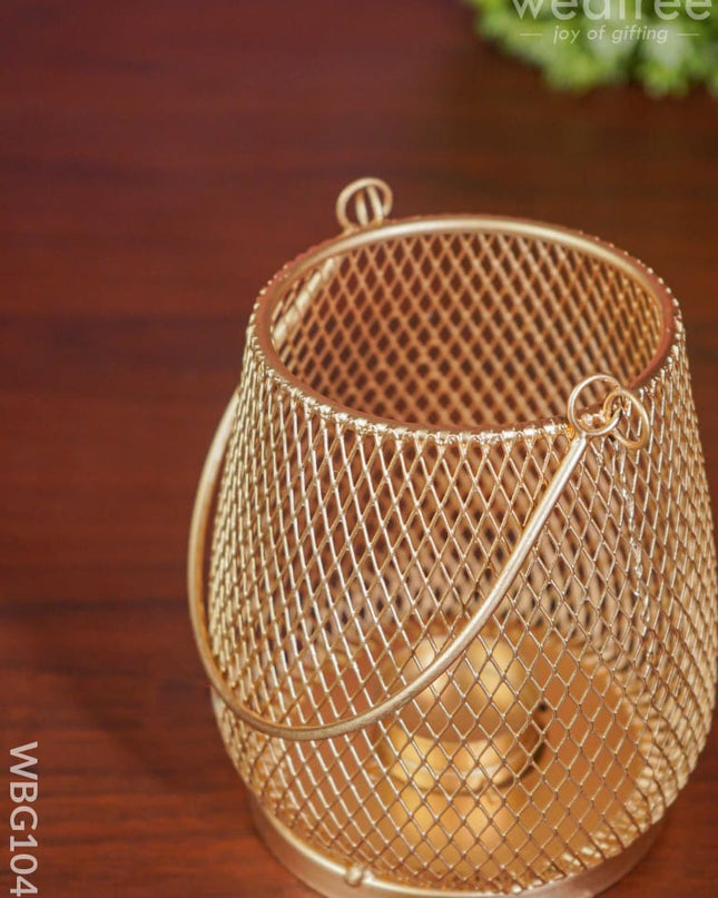 Hanging Jhaali T Light Holder - Wbg1045 Diyas & Candle Holders