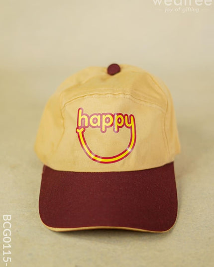 Happy Printed Cap - Bcg0115-6 Branding