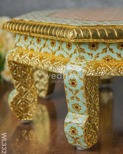 Hexagon Shaped Meenakari Manai - 18 X Inch Wl3321