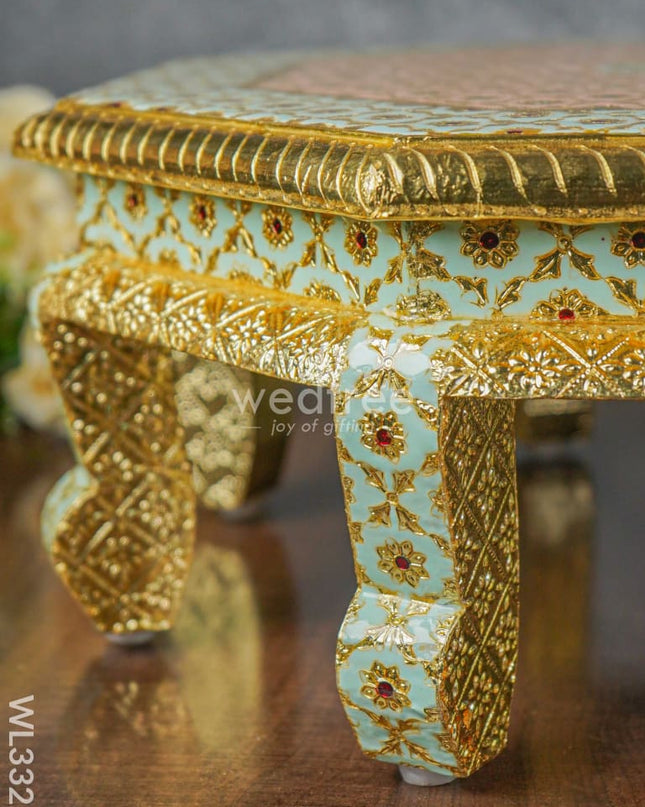 Hexagon Shaped Meenakari Manai - 18 X Inch Wl3321