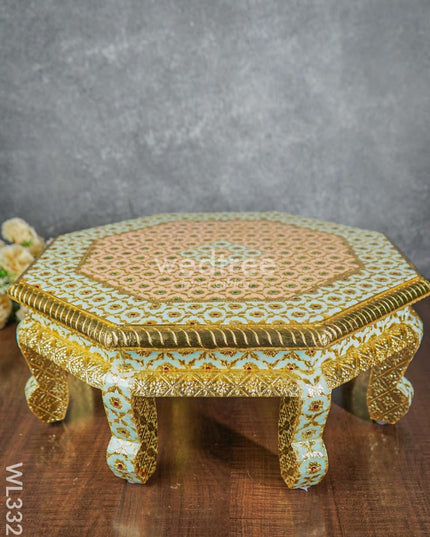 Hexagon Shaped Meenakari Manai - 18 X Inch Wl3321