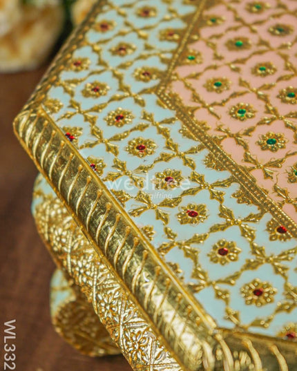 Hexagon Shaped Meenakari Manai - 18 X Inch Wl3321