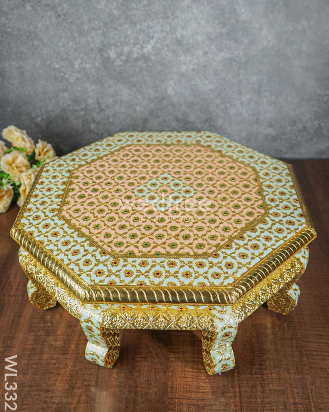 Hexagon Shaped Meenakari Manai - 18 X Inch Wl3321