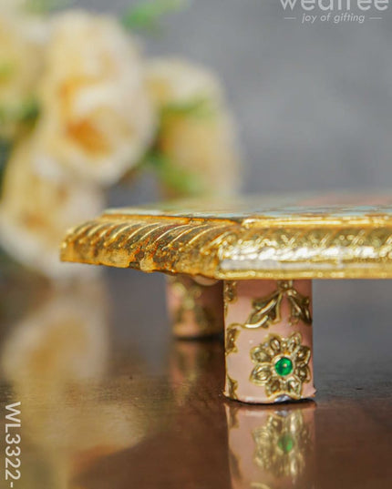 Hexagon Shaped Meenakari Manai - 8 X Inch Wl3322-1