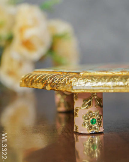 Hexagon Shaped Meenakari Manai - 8 X Inch Wl3322-1