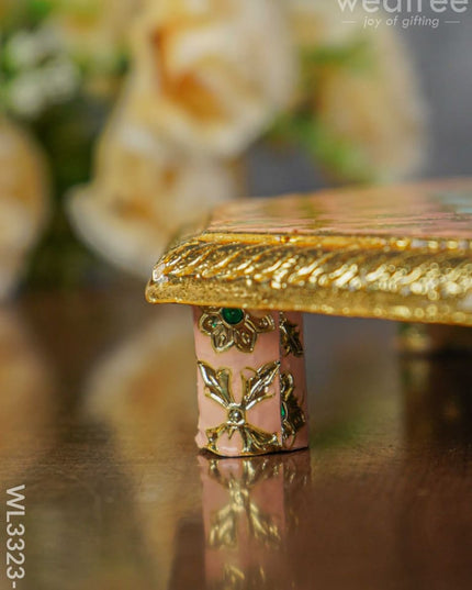 Hexagon Shaped Meenakari Manai - 8 X Inch Wl3323-1