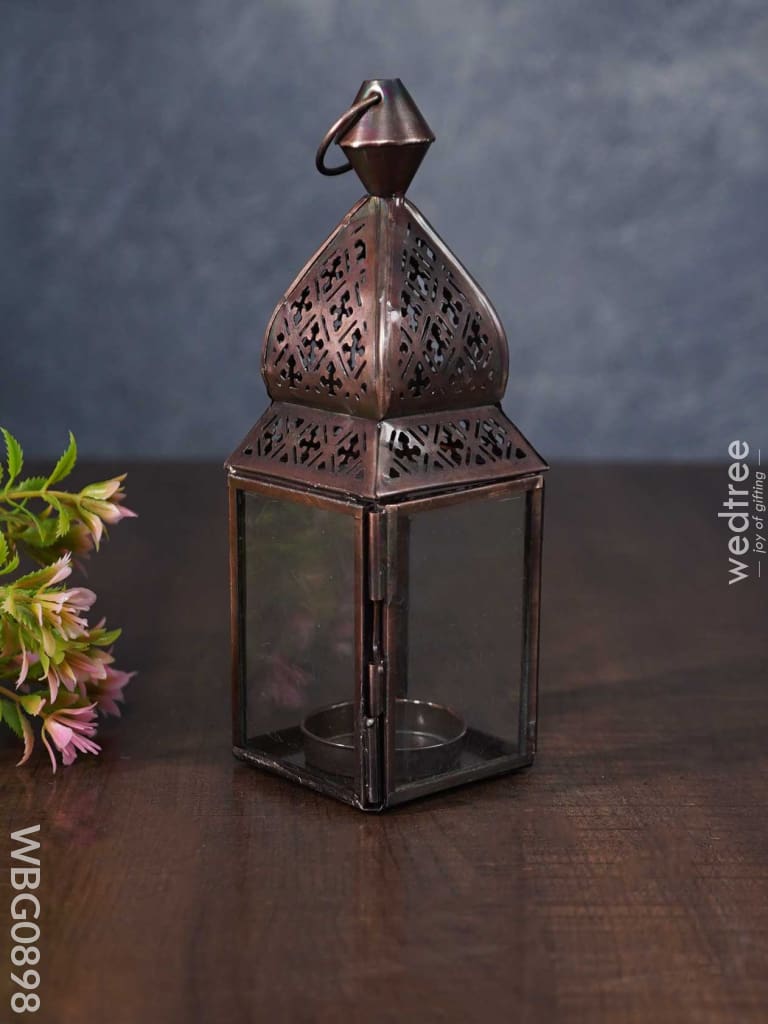 Home Décor Metal Hanging Lantern In Distressed Finish - Wbg0898 Candles