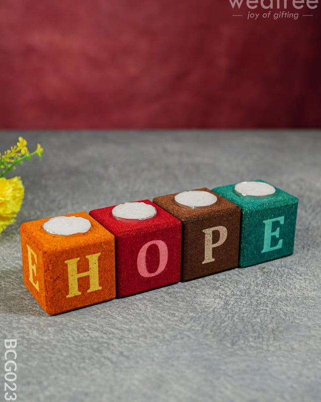 Hope T-Light - Set Of 4 Bcg0235 Desk Organisers