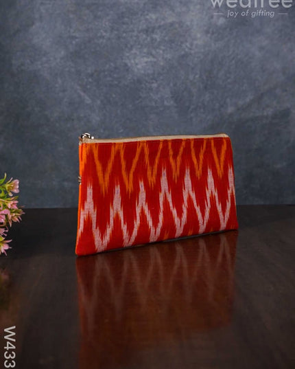 Ikkat Fabric Purse - W4339 Clutches & Purses