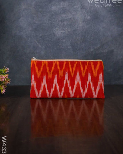 Ikkat Fabric Purse - W4339 Clutches & Purses