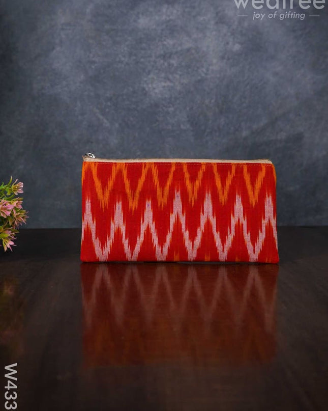 Ikkat Fabric Purse - W4339 Clutches & Purses
