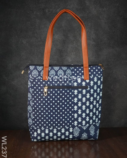 Ikkat Handbag With Purse - Wl2373 Regular Handbags