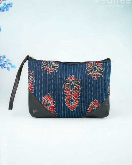 Ikkat Zipper Pouch - WBG0101 - Clutches & Purses