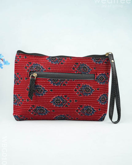 Ikkat Zipper Pouch - WBG0101 - Clutches & Purses